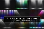 Dark Spotlight PSD Backdrop