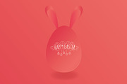 easter egg with rabbits ears