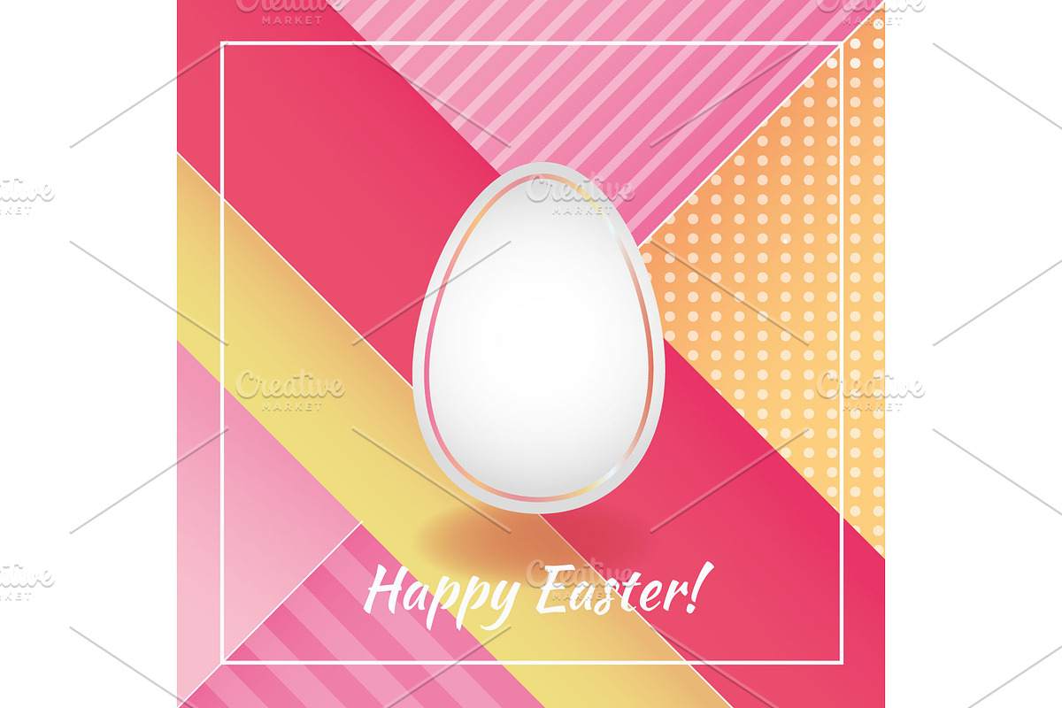 colourful easter banner  template in Illustrations - product preview 8