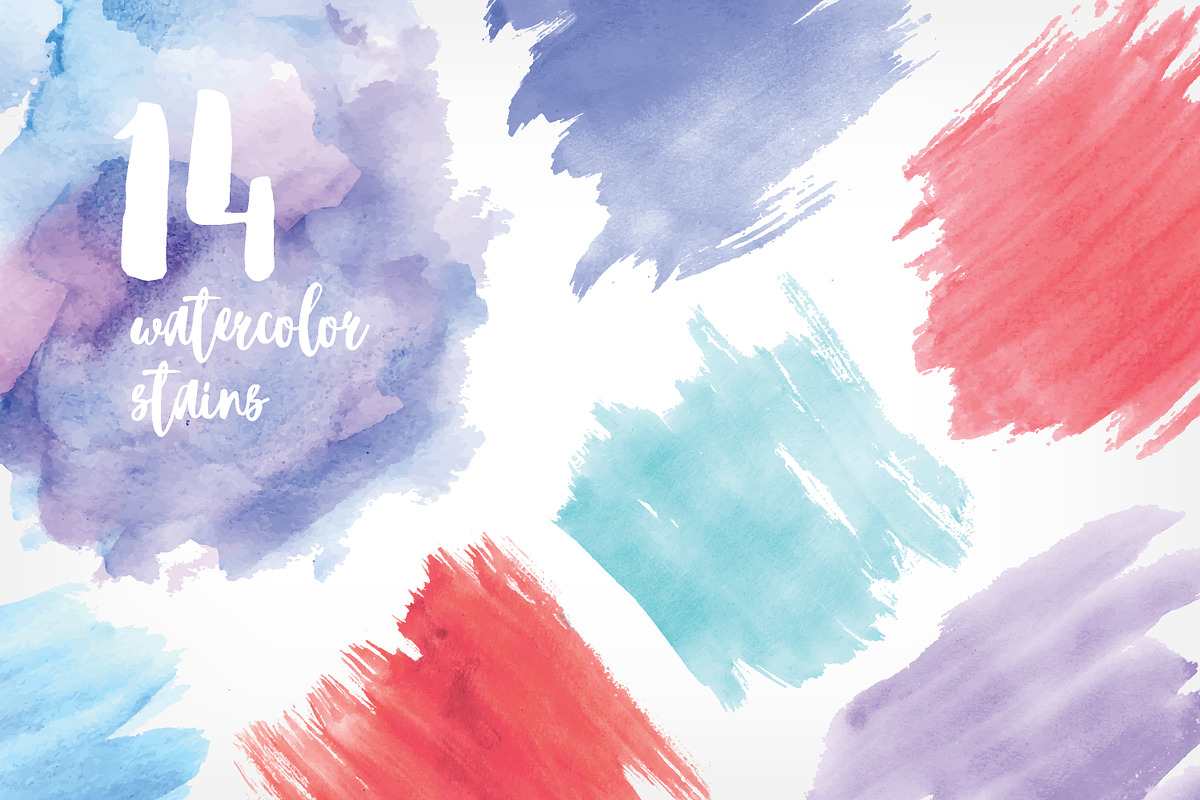 Watercolor stains set in Textures - product preview 8