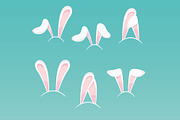 Easter bunny ears set. Rabbit ears