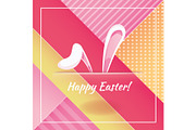 colourful easter banner  template