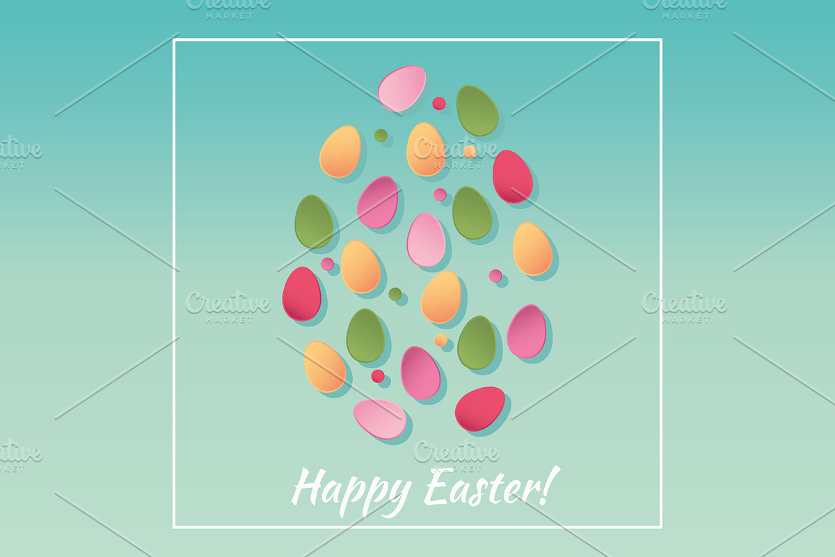 Colourful easter banner  template in Illustrations - product preview 8