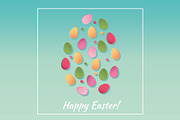 Colourful easter banner  template