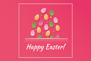 Colourful easter banner  template