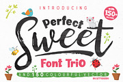 Perfect Sweet• 3 Fonts + 150 Vectors