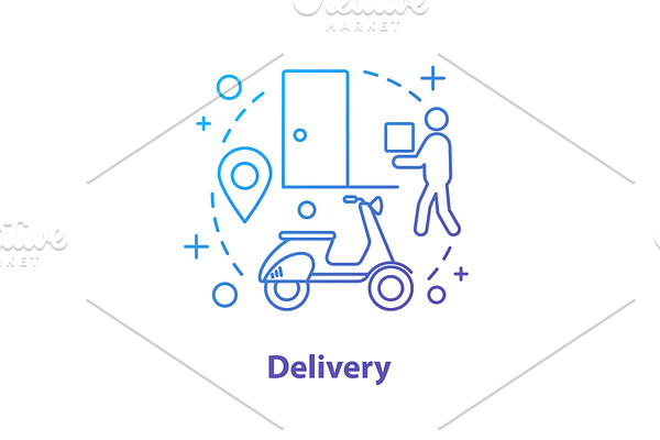 Delivery service concept icon