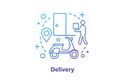 Delivery service concept icon