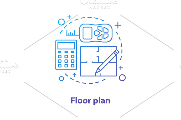 Floor plan concept icon