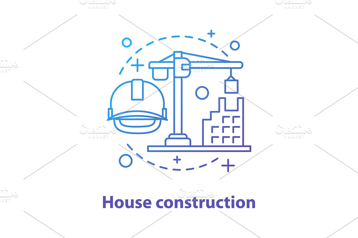 House construction concept icon in Icons - product preview 8