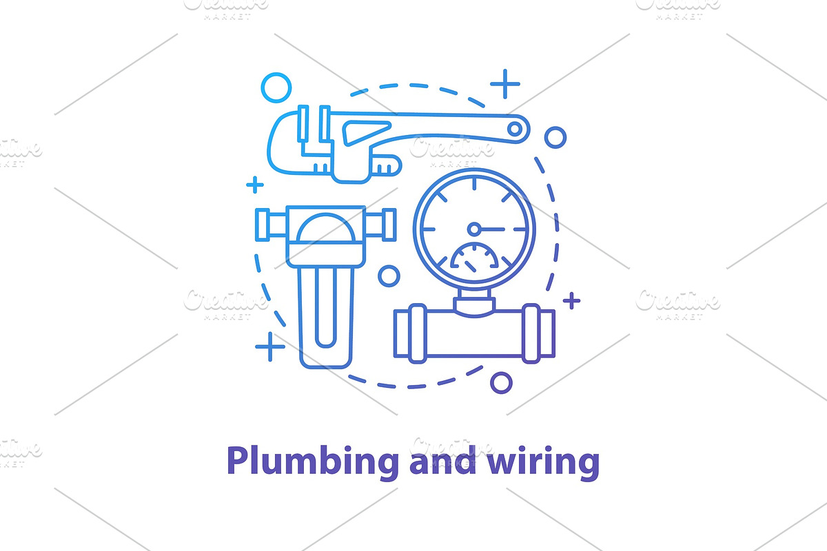 Plumbing and wiring concept icon in Icons - product preview 8