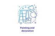 Painting and decoration concept icon