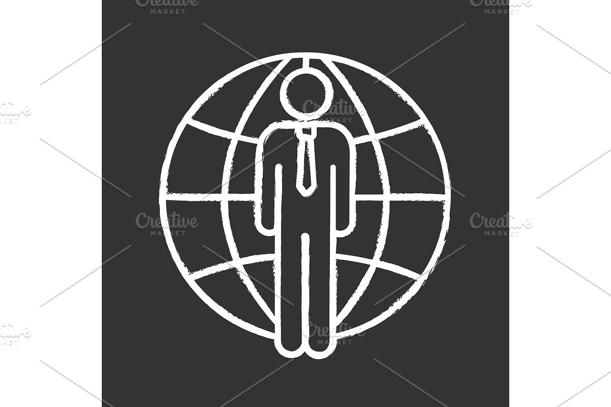 International business chalk icon in Icons - product preview 8
