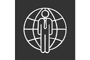 International business chalk icon