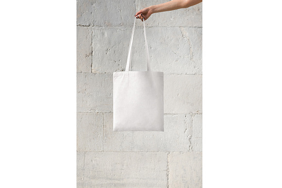 Black and white tote bag in Product Mockups - product preview 6