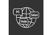 World languages chalk icon