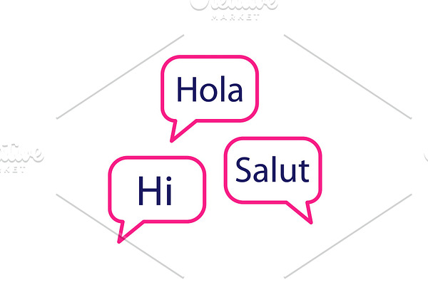 Language courses color icon