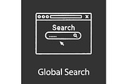 Web search engine chalk icon