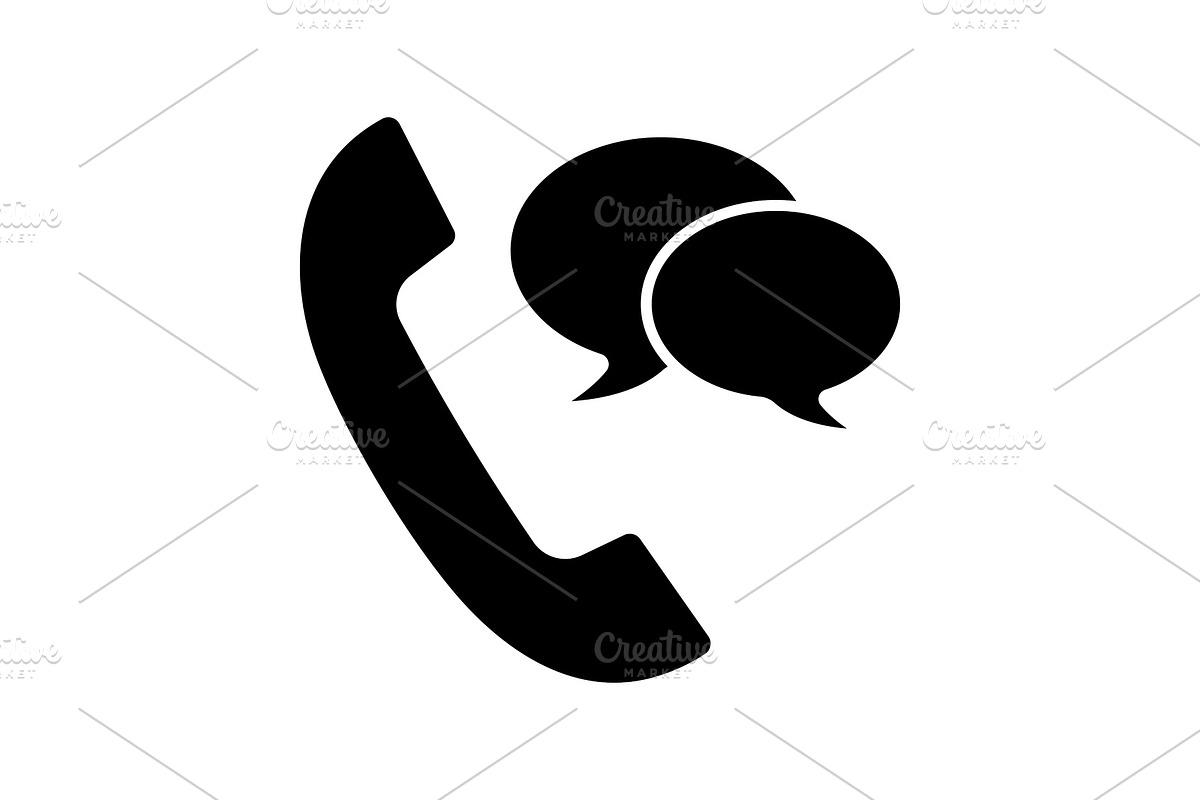 Phone talk glyph icon in Icons - product preview 8