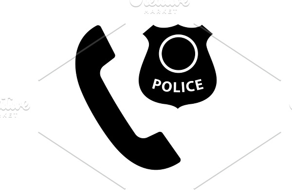 Call the police glyph icon
