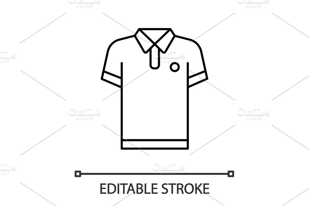 T-shirt linear icon in Icons - product preview 8