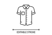 Shirt with short sleeves linear icon