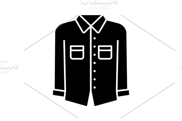 Formal shirt glyph icon
