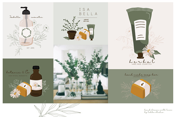 Camomile and Honey logo elements in Objects - product preview 3