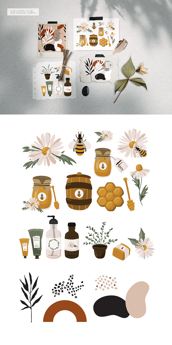 Camomile and Honey logo elements in Objects - product preview 9