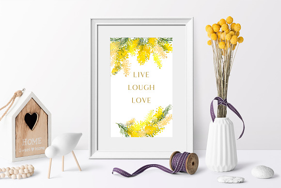 Charming Mimosa - Yellow Flowers PNG in Illustrations - product preview 5