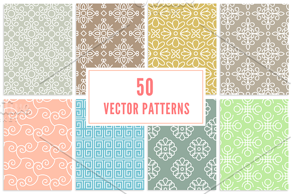 seamless linear vector patterns in Patterns - product preview 1
