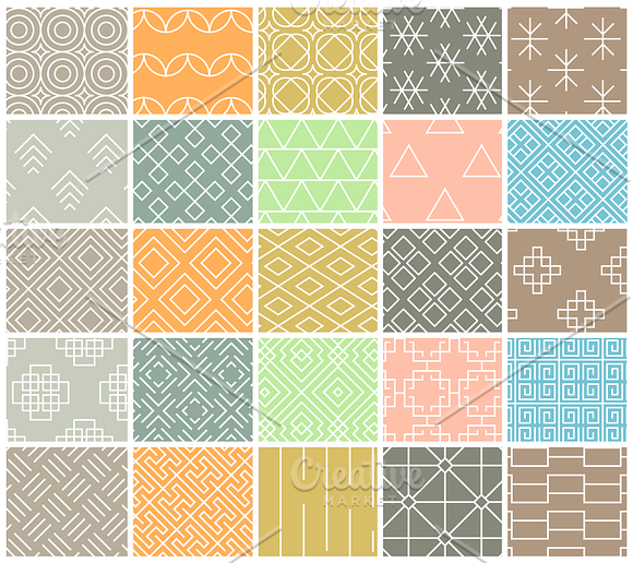 seamless linear vector patterns in Patterns - product preview 3