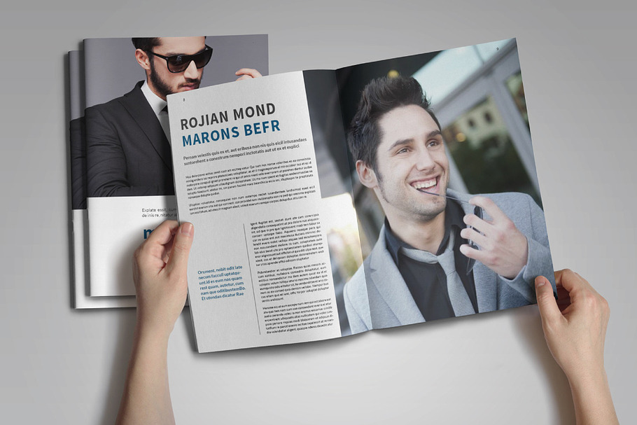 A4 marons magazines in Magazine Templates - product preview 8
