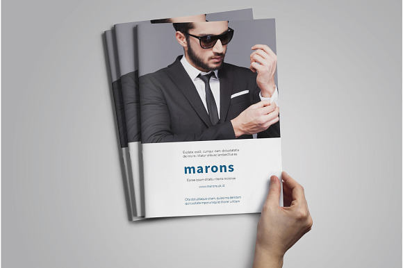 A4 marons magazines in Magazine Templates - product preview 1