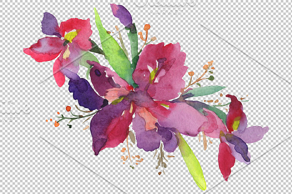 Bouquet The first smile watercolor in Illustrations - product preview 2