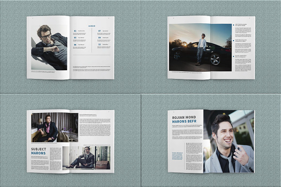 A4 marons magazines in Magazine Templates - product preview 3