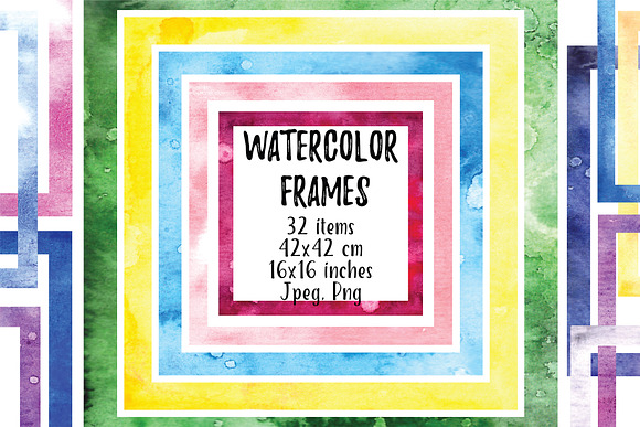 Watercolor Frames in Illustrations - product preview 1