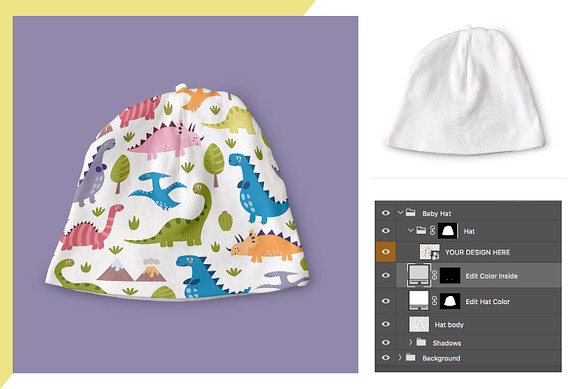 Baby Hats Mockup in Product Mockups - product preview 1