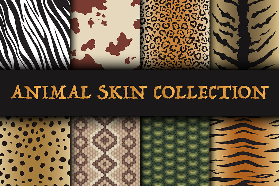 Seamless animal skin patterns