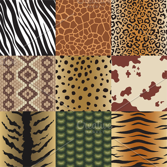 Seamless animal skin patterns in Graphics - product preview 1