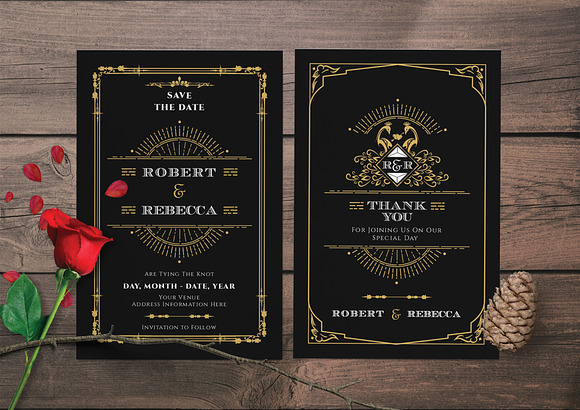 ORNAMENT WEDDING INVITATION in Wedding Templates - product preview 1