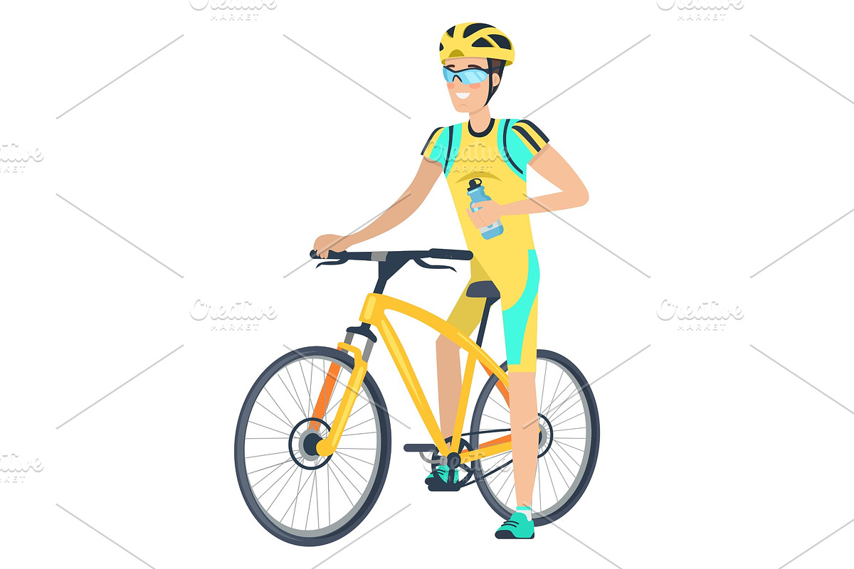 Isolated Icons of Bicycle and in Illustrations - product preview 8