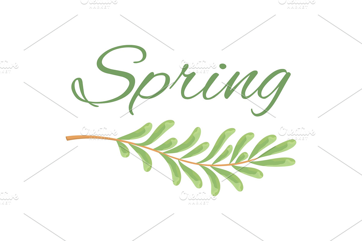 Spring and Branch with Tiny Oblong in Illustrations - product preview 8