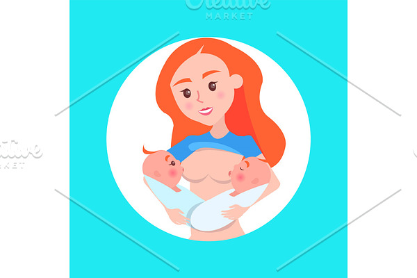 Breastfeeding Poster with Mother and
