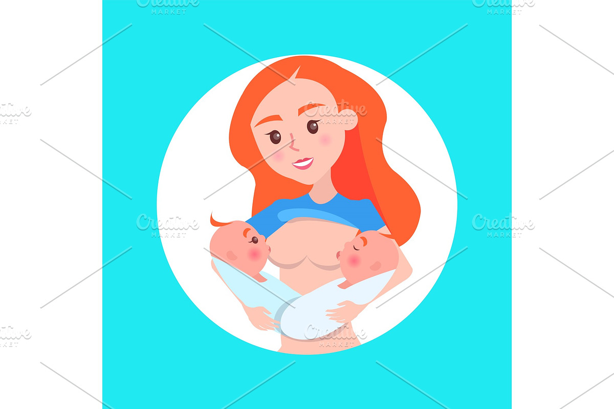 Breastfeeding Poster with Mother and in Illustrations - product preview 8