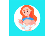 Breastfeeding Poster with Mother and