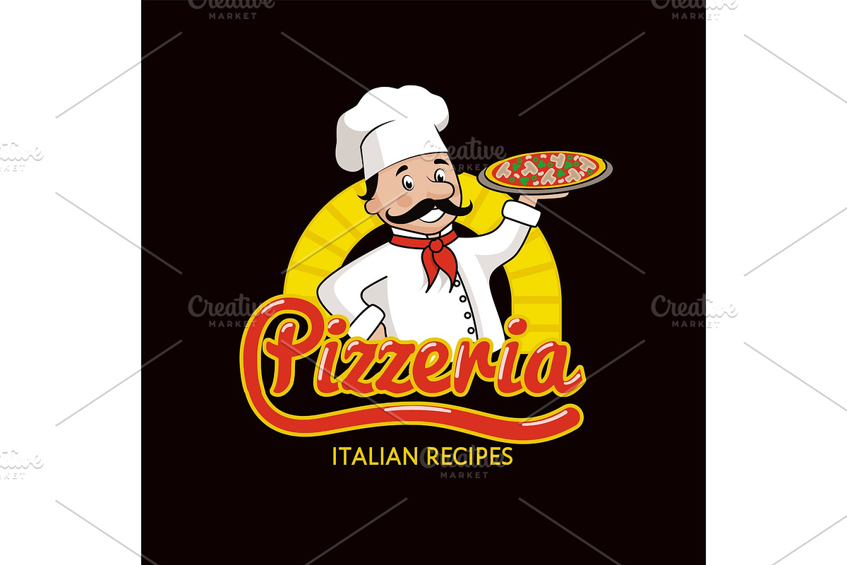 Pizzeria with Italian Recipes in Illustrations - product preview 8