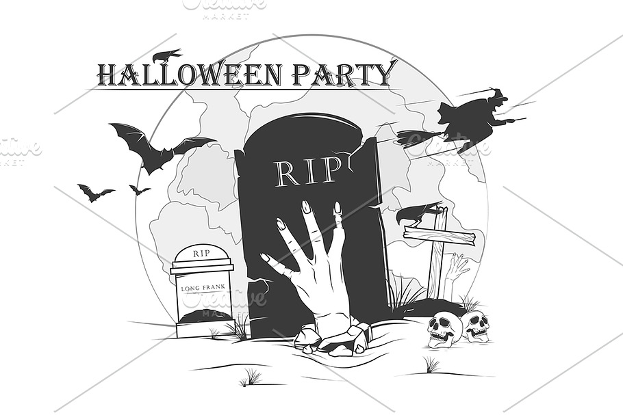 Vector halloween illustration. in Illustrations - product preview 8