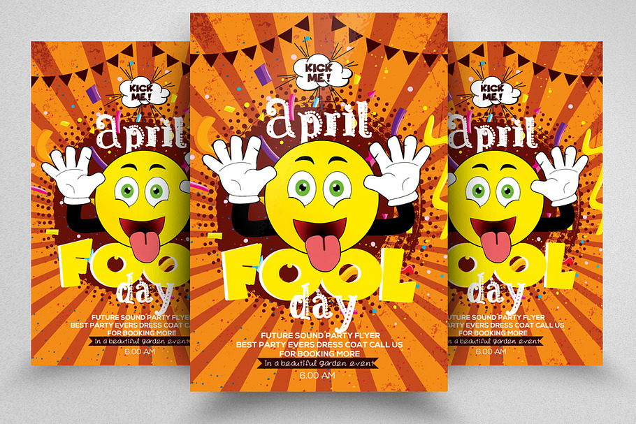 April Fool Celebration Flyer Poster