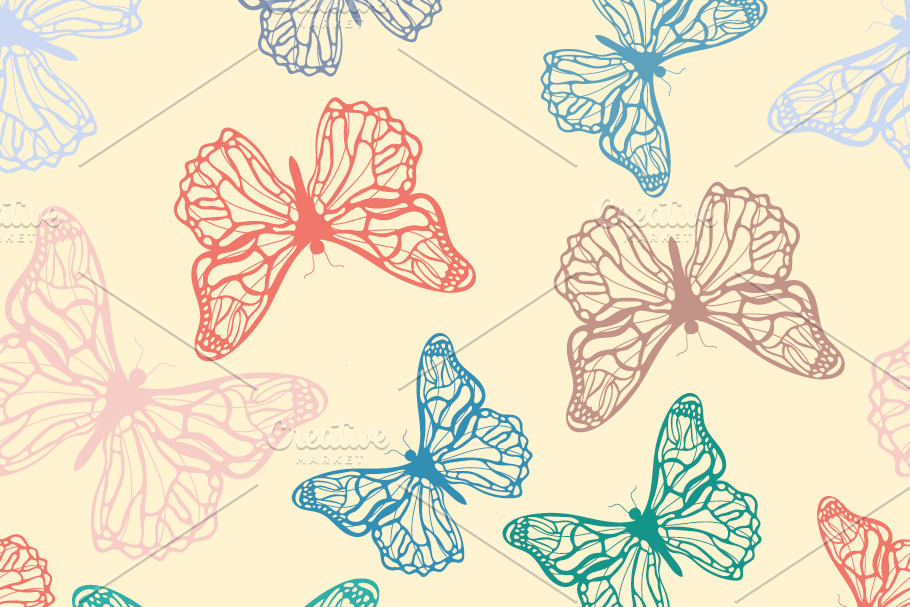 Cute detailed butterflies in Patterns - product preview 8